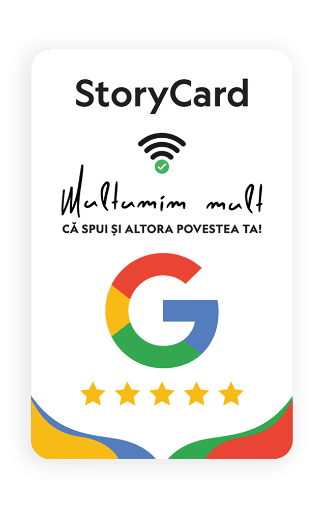 Card recenzii Google față